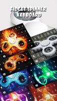 Neon Fidget Spinner Keyboard 3D Affiche