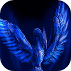 Blue neon eagle live wallpaper 图标