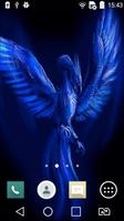 Blue neon eagle live wallpaper Plakat