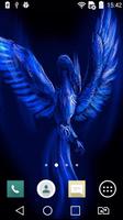 Blue neon eagle live wallpaper 截图 1