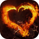 Fiery heart live wallpaper icon