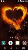 Fiery heart live wallpaper پوسٹر