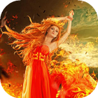 Icona Flaming girl live wallpaper