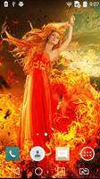 Flaming girl live wallpaper syot layar 2