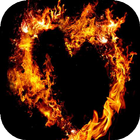 Flaming heart live wallpaper icon
