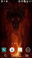 Fiery wolf live wallpaper poster