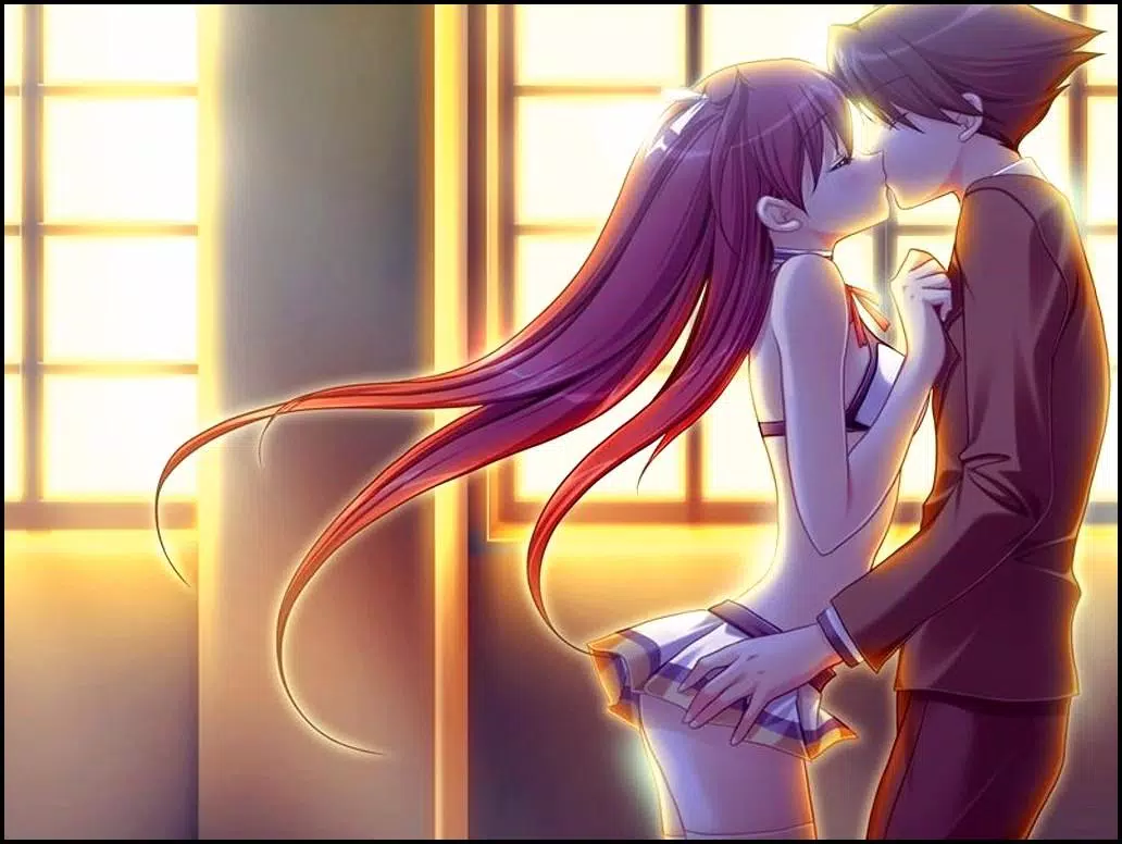 Anime Couple - Couple - Romance - Kiss Wallpaper Download