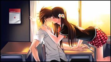 100+ Anime Couple Kiss Wallpaper capture d'écran 3