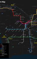 Los Angeles Metro Rail Map Affiche