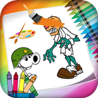 Coloring book for Zombies Vs Plant icône