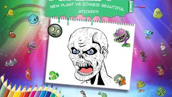 Coloring book for Zombies Vs Plant capture d'écran 2