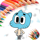 Coloring Pages for Gumball-icoon