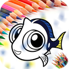 Coloring book for Dory آئیکن
