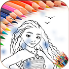 Coloring book for Moana icon