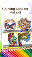 Coloring book for mehndi الملصق