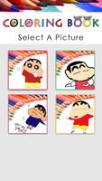 Coloring Pages for Shin Chan постер