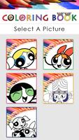 Coloring Book Power puff Girls পোস্টার