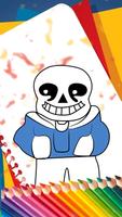 Coloring Book for Undertale Sans Poster