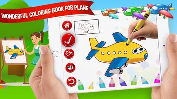 Super kid plane Coloring book - Wings Coloring Plakat