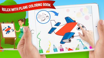 Super kid plane Coloring book - Wings Coloring Screenshot 2