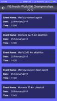 2 Schermata Schedule FIS Nordic SKI 2017