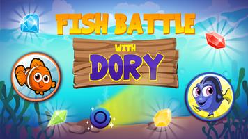 Fish battle with Dori Affiche