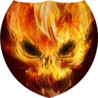 Burning skull icône