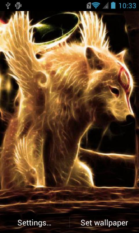 Winged Wolf Live Wallpaper For Android Apk Download - howling winged wolf roblox