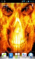 Skull in flames Live Wallpaper capture d'écran 2