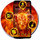 Fire Grim Skull Theme aplikacja
