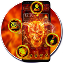 Fire Grim Skull Theme APK
