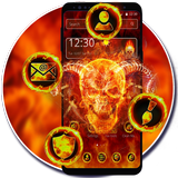 Fire Grim Skull Theme icon