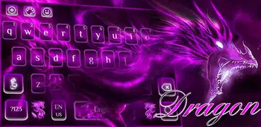 Неоновый дракон Тема клавиатуры