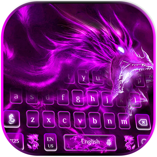 Неоновый дракон Тема клавиатуры