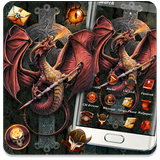 Fire Dragon Cross Sword Theme আইকন