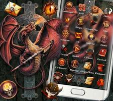 برنامه‌نما Fire Dragon Cross Sword Theme عکس از صفحه