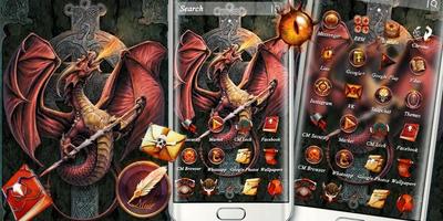 برنامه‌نما Fire Dragon Cross Sword Theme عکس از صفحه