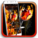 Goldenes Feuer-Blumen-Thema APK