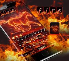 Poster Fire Horse keyboard Theme