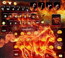 Fire Horse keyboard Theme captura de pantalla 1