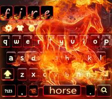 Fire Horse keyboard Theme captura de pantalla 2