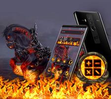 Tema Burning Fire Horse screenshot 1