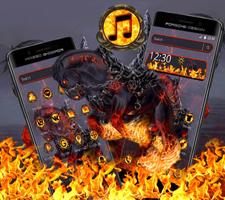 Tema Burning Fire Horse screenshot 2