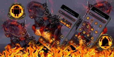 Tema Burning Fire Horse screenshot 3