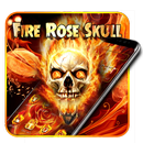 Fire Rose Skull Theme APK