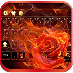 Fire Rose keyboard Theme <span class=red>flame</span>