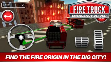 Fire Truck Driver Emergency 2018 پوسٹر