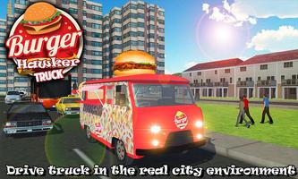 Burger Hawker Delivery Truck Affiche