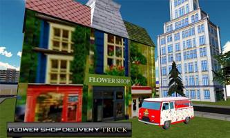 Fresh Flower Delivery Truck 3D capture d'écran 2