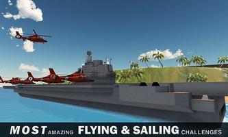 Helicopter Transporter Ship Affiche